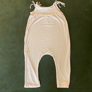 Pink striped jumpsuit